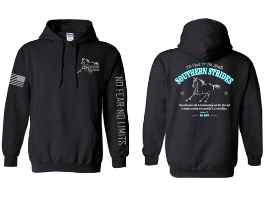 Southern Strides Logo Hoodie Unisex - Black and Teal