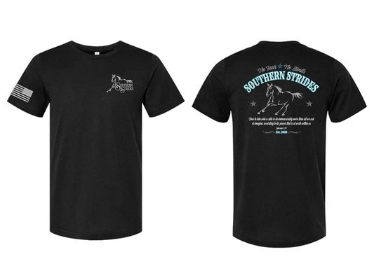 Southern Strides Logo T-Shirt Unisex - Black and Teal