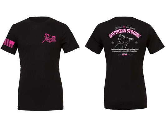 Southern Strides Logo T-Shirt Unisex - Black and Pink