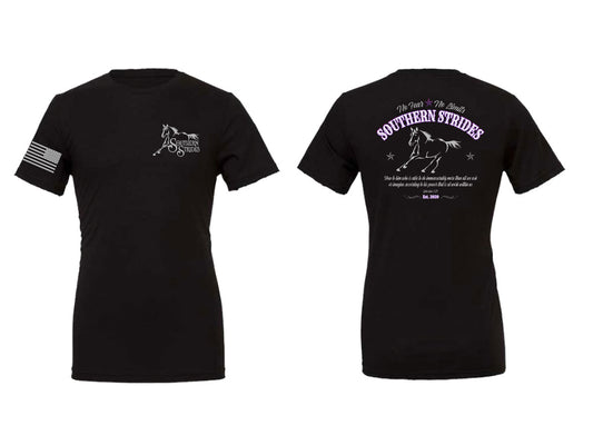Southern Strides Logo T-Shirt Unisex - Black and Purple